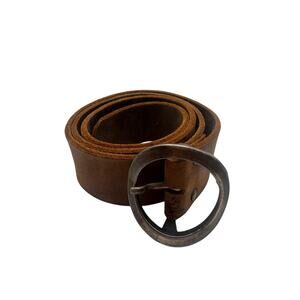 Vintage Armani Jeans Brown Leather Belt | Y2K Designer Minimalist Belt